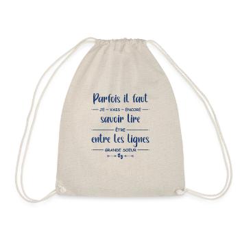 je vais être encore grande soeur - Sac de sport léger - nature - Devant