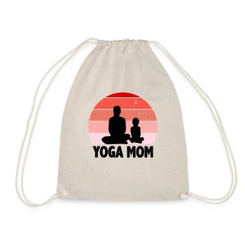 Proud To Be A Yoga Mom - Drawstring Bag - nature - Front