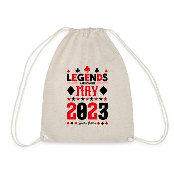 cadeau d'anniversaire Mai 2023. jeux de carte .May - Sac de sport léger - nature - Devant