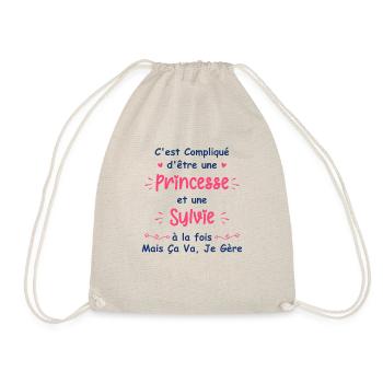 C'est compliqué d'être une princesse et une Sylvie - Sac de sport léger - nature - Devant
