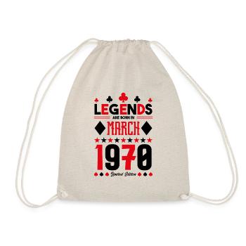 cadeau d'anniversaire Mars 1970. jeux de carte . - Sac de sport léger - nature - Devant