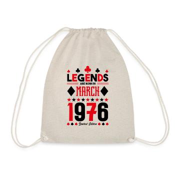 cadeau d'anniversaire Mars 1976. jeux de carte . - Sac de sport léger - nature - Devant