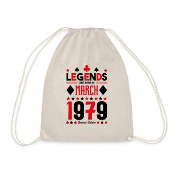 cadeau d'anniversaire Mars 1979. jeux de carte . - Sac de sport léger - nature - Devant
