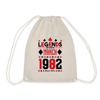 birthday gift March 1982. card games . - Drawstring Bag - nature - Front
