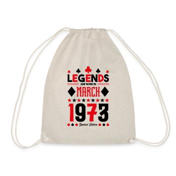 cadeau d'anniversaire Mars 1973. jeux de carte . - Sac de sport léger - nature - Devant