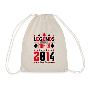 cadeau d'anniversaire Mars 2014. jeux de carte. - Sac de sport léger - nature - Devant