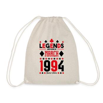 cadeau d'anniversaire Mars 1994. jeux de carte. - Sac de sport léger - nature - Devant
