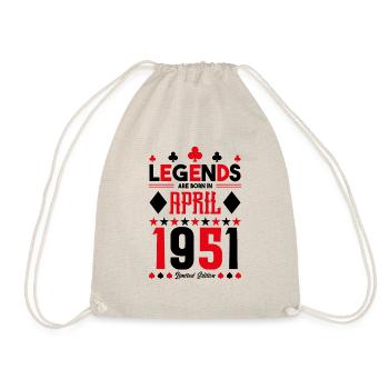 cadeau d'anniversaire avril 1951. jeux de carte. - Sac de sport léger - nature - Devant
