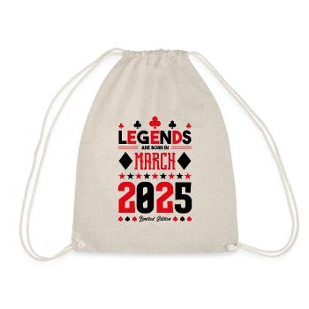 cadeau d'anniversaire Mars 2025. jeux de carte. - Sac de sport léger - nature - Devant
