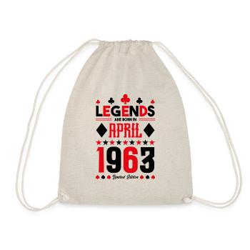 cadeau d'anniversaire avril 1963. jeux de carte. - Sac de sport léger - nature - Devant