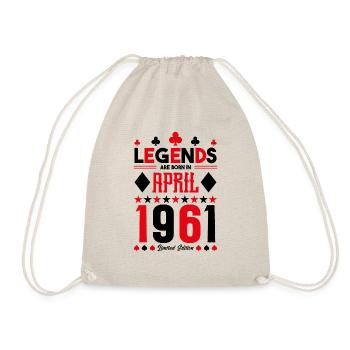 cadeau d'anniversaire avril 1961. jeux de carte. - Sac de sport léger - nature - Devant
