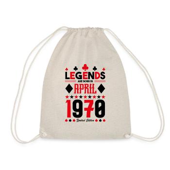 cadeau d'anniversaire avril 1970. jeux de carte. - Sac de sport léger - nature - Devant