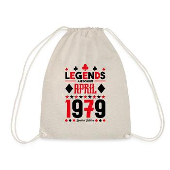 cadeau d'anniversaire avril 1979. jeux de carte. - Sac de sport léger - nature - Devant