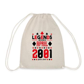cadeau d'anniversaire avril 2001. jeux de carte. - Sac de sport léger - nature - Devant
