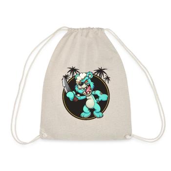 teddy bear evil 09 - Drawstring Bag - nature - Front