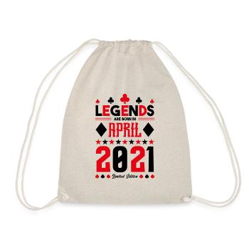 cadeau d'anniversaire avril 2021. jeux de carte. - Sac de sport léger - nature - Devant
