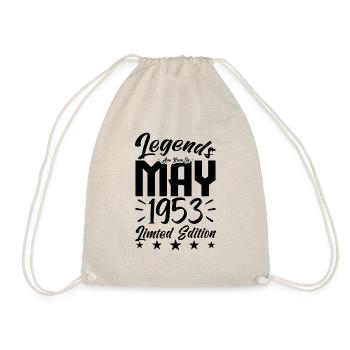 Geboren 1953 Geburtstagsgeschenk 1953. - Turnbeutel - Natur - Vorne