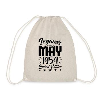 Geboren 1954 Geburtstagsgeschenk 1954. - Turnbeutel - Natur - Vorne