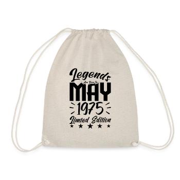 Geboren 1975 Geburtstagsgeschenk 1975. - Turnbeutel - Natur - Vorne