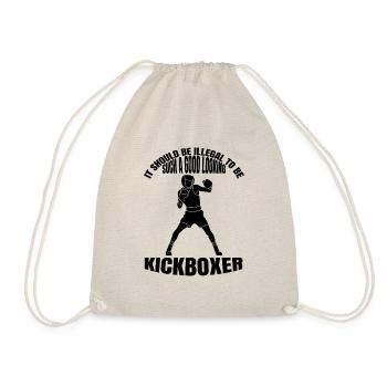 Kickboxen Boxen Kickboxer Boxer Kampfsport - Turnbeutel - Natur - Vorne