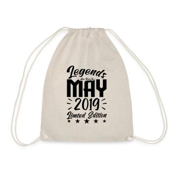 Born May 2019 Birthday gift 2019. - Drawstring Bag - nature - Front