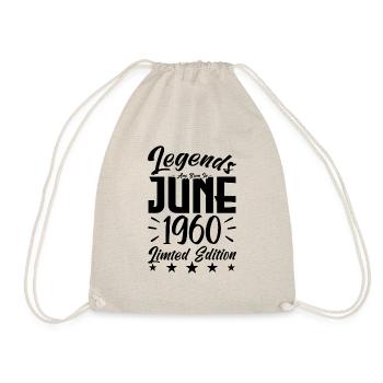 Naissance En juin 1960 Cadeau d'anniversaire 1960. - Sac de sport léger - nature - Devant