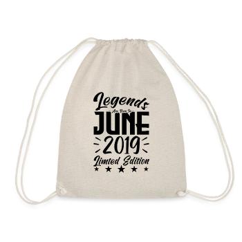 Born June 2019 Birthday gift 2019. - Drawstring Bag - nature - Front