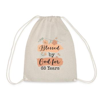Birthday 68 Gift Quote Funny - Drawstring Bag - nature - Front
