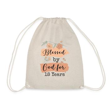 Birthday 18 Gift Quote Funny - Drawstring Bag - nature - Front