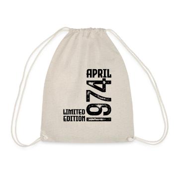 Cadeau Avril 1974. Anniversaire avril 1974. April. - Sac de sport léger - nature - Devant
