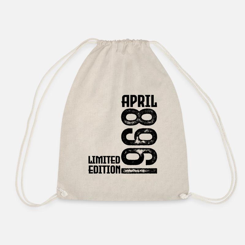 Geschenk April 1968. Geburtstag April 1968. April. - Turnbeutel - Natur