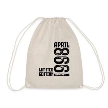 Geschenk April 1998. Jubiläum April 1998. April. - Turnbeutel - Natur - Vorne