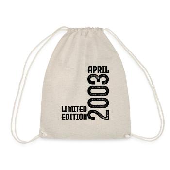 Geschenk April 2003. Jubiläum April 2003. April. - Turnbeutel - Natur - Vorne