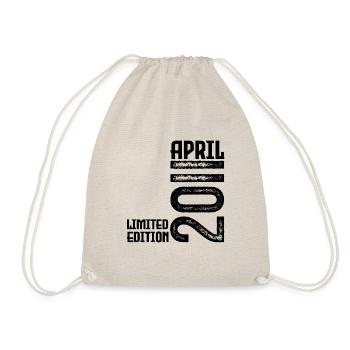 Gift April 2011. Birthday April 2011. April. - Drawstring Bag - nature - Front