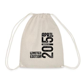 Gift April 2015. Birthday April 2015. April. - Drawstring Bag - nature - Front