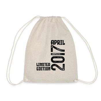 Gift April 2017. Birthday April 2017. April. - Drawstring Bag - nature - Front