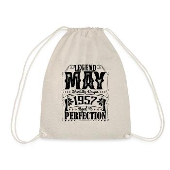 May 1957. Birthday May 1957. Gift May 1957. - Drawstring Bag - nature - Front
