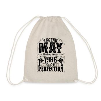 Mai 1986. Geburtstag Mai 1986. Geschenk Mai 1986. - Turnbeutel - Natur - Vorne