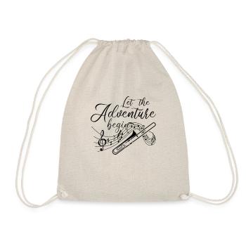 Let The Adventure Begin Trombonist Trombones Music - Turnbeutel - Natur - Vorne