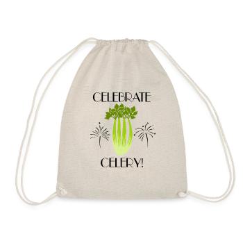 Celebrate Celery Food Healthy Vegetables - Drawstring Bag - nature - Front