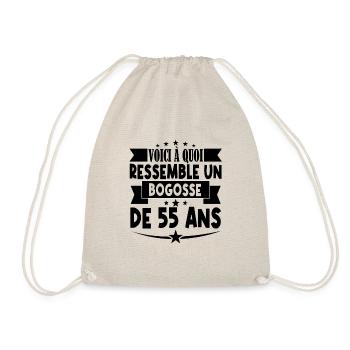 anniversaire 55 ans. beau gosse 55 ans. 55e annive - Sac de sport léger - nature - Devant