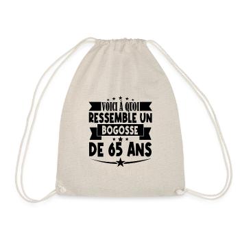 anniversaire 65 ans. beau gosse 65 ans. 65e annive - Sac de sport léger - nature - Devant