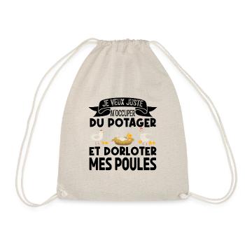 M'occuper Du Potager Et Des Poules. Jardinage. - Sac de sport léger - nature - Devant