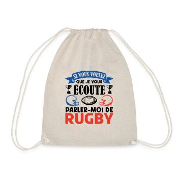 Rugbyman cadeau. Cadeau fan du rugby. joueur rugby - Sac de sport léger - nature - Devant