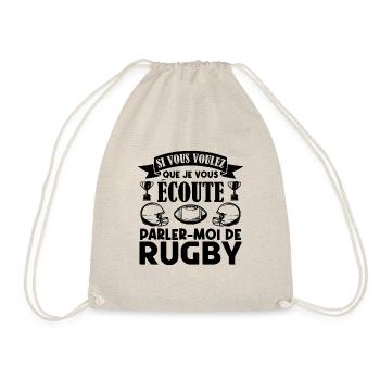 Rugbyman cadeau Cadeau fan du rugby. joueur rugby - Sac de sport léger - nature - Devant