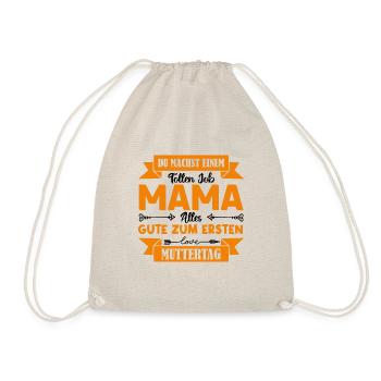 Du machst einen tollen Job Mama Muttertag . - Turnbeutel - Natur - Vorne