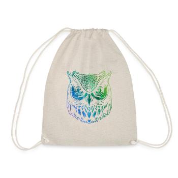 Art coloré, oiseaux, hiboux, animaux de la forêt - Sac de sport léger - nature - Devant