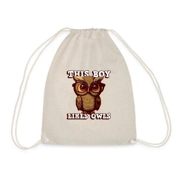 Joli oiseau, nuit, forêt, animaux, hiboux, nature - Sac de sport léger - nature - Devant