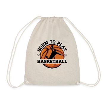 Born to hoot basketball - Drawstring Bag - nature - Front