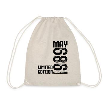 Gift May 1989. Anniversary May 1989. May 1989. - Drawstring Bag - nature - Front